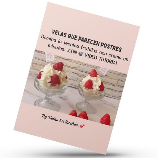 Velas que parecen 🍨postres: Domina la tecnica 🍓frutillas con crema en minutos.